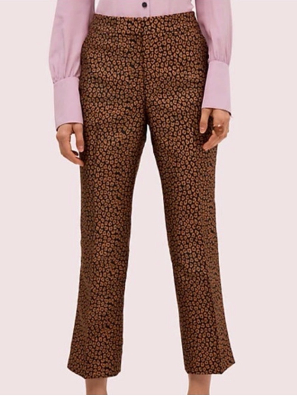 NWT Kate Spade Flora Leopard Jacquard Pants